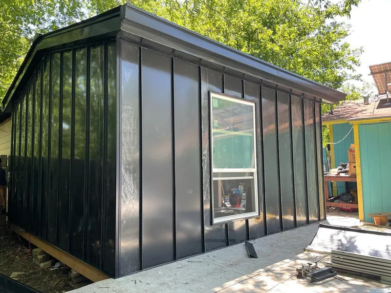 Black standing seam metal wall panels for Metal Roof Installation in Kinderhook